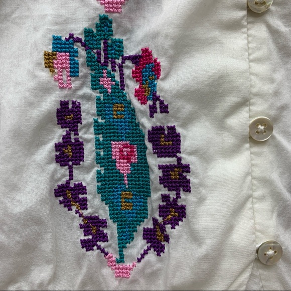 FIGUE Cotton Tassel Peasant Blouse XS - Picture 9 of 9